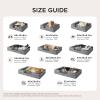 imageBedsure L Plus Cooling Dog Bed for Large Dogs  Orthopedic Dog Cat Cooling Bed Washable Big Comfort Dogs Couch Sofa with Waterproof Removable Cover Pet Bed with Nonskid Bottom Cooling Blue 38Beige