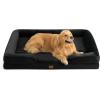 imageBedsure L Plus Cooling Dog Bed for Large Dogs  Orthopedic Dog Cat Cooling Bed Washable Big Comfort Dogs Couch Sofa with Waterproof Removable Cover Pet Bed with Nonskid Bottom Cooling Blue 38Black