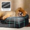 imageBedsure L Plus Cooling Dog Bed for Large Dogs  Orthopedic Dog Cat Cooling Bed Washable Big Comfort Dogs Couch Sofa with Waterproof Removable Cover Pet Bed with Nonskid Bottom Cooling Blue 38Dark Grey