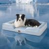 imageBedsure L Plus Cooling Dog Bed for Large Dogs  Orthopedic Dog Cat Cooling Bed Washable Big Comfort Dogs Couch Sofa with Waterproof Removable Cover Pet Bed with Nonskid Bottom Cooling Blue 38Cooling Blue