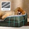 imageBedsure L Plus Cooling Dog Bed for Large Dogs  Orthopedic Dog Cat Cooling Bed Washable Big Comfort Dogs Couch Sofa with Waterproof Removable Cover Pet Bed with Nonskid Bottom Cooling Blue 38Dark Green