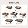 imageBedsure L Plus Cooling Dog Bed for Large Dogs  Orthopedic Dog Cat Cooling Bed Washable Big Comfort Dogs Couch Sofa with Waterproof Removable Cover Pet Bed with Nonskid Bottom Cooling Blue 38Brown