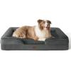 imageBedsure L Plus Cooling Dog Bed for Large Dogs  Orthopedic Dog Cat Cooling Bed Washable Big Comfort Dogs Couch Sofa with Waterproof Removable Cover Pet Bed with Nonskid Bottom Cooling Blue 38Dark Grey