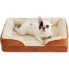 imageBedsure L Plus Cooling Dog Bed for Large Dogs  Orthopedic Dog Cat Cooling Bed Washable Big Comfort Dogs Couch Sofa with Waterproof Removable Cover Pet Bed with Nonskid Bottom Cooling Blue 38Ember Clay