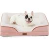 imageBedsure L Plus Cooling Dog Bed for Large Dogs  Orthopedic Dog Cat Cooling Bed Washable Big Comfort Dogs Couch Sofa with Waterproof Removable Cover Pet Bed with Nonskid Bottom Cooling Blue 38Pink