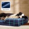 imageBedsure L Plus Cooling Dog Bed for Large Dogs  Orthopedic Dog Cat Cooling Bed Washable Big Comfort Dogs Couch Sofa with Waterproof Removable Cover Pet Bed with Nonskid Bottom Cooling Blue 38Blue Navy