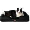 imageBedsure L Plus Cooling Dog Bed for Large Dogs  Orthopedic Dog Cat Cooling Bed Washable Big Comfort Dogs Couch Sofa with Waterproof Removable Cover Pet Bed with Nonskid Bottom Cooling Blue 38Black