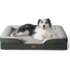 imageBedsure L Plus Cooling Dog Bed for Large Dogs  Orthopedic Dog Cat Cooling Bed Washable Big Comfort Dogs Couch Sofa with Waterproof Removable Cover Pet Bed with Nonskid Bottom Cooling Blue 38Dark Green