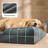 imageBedsure L Plus Cooling Dog Bed for Large Dogs  Orthopedic Dog Cat Cooling Bed Washable Big Comfort Dogs Couch Sofa with Waterproof Removable Cover Pet Bed with Nonskid Bottom Cooling Blue 38Dark Grey