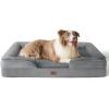 imageBedsure L Plus Cooling Dog Bed for Large Dogs  Orthopedic Dog Cat Cooling Bed Washable Big Comfort Dogs Couch Sofa with Waterproof Removable Cover Pet Bed with Nonskid Bottom Cooling Blue 38Grey