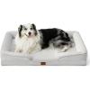 imageBedsure L Plus Cooling Dog Bed for Large Dogs  Orthopedic Dog Cat Cooling Bed Washable Big Comfort Dogs Couch Sofa with Waterproof Removable Cover Pet Bed with Nonskid Bottom Cooling Blue 38Ether Grey
