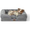 imageBedsure L Plus Cooling Dog Bed for Large Dogs  Orthopedic Dog Cat Cooling Bed Washable Big Comfort Dogs Couch Sofa with Waterproof Removable Cover Pet Bed with Nonskid Bottom Cooling Blue 38Grey