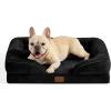 imageBedsure L Plus Cooling Dog Bed for Large Dogs  Orthopedic Dog Cat Cooling Bed Washable Big Comfort Dogs Couch Sofa with Waterproof Removable Cover Pet Bed with Nonskid Bottom Cooling Blue 38Black