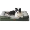 imageBedsure L Plus Cooling Dog Bed for Large Dogs  Orthopedic Dog Cat Cooling Bed Washable Big Comfort Dogs Couch Sofa with Waterproof Removable Cover Pet Bed with Nonskid Bottom Cooling Blue 38Dark Green