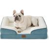 imageBedsure L Plus Cooling Dog Bed for Large Dogs  Orthopedic Dog Cat Cooling Bed Washable Big Comfort Dogs Couch Sofa with Waterproof Removable Cover Pet Bed with Nonskid Bottom Cooling Blue 38Dune Haze Blue