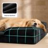 imageBedsure L Plus Cooling Dog Bed for Large Dogs  Orthopedic Dog Cat Cooling Bed Washable Big Comfort Dogs Couch Sofa with Waterproof Removable Cover Pet Bed with Nonskid Bottom Cooling Blue 38Black