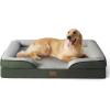 imageBedsure L Plus Cooling Dog Bed for Large Dogs  Orthopedic Dog Cat Cooling Bed Washable Big Comfort Dogs Couch Sofa with Waterproof Removable Cover Pet Bed with Nonskid Bottom Cooling Blue 38Dark Green