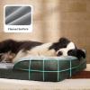 imageBedsure L Plus Cooling Dog Bed for Large Dogs  Orthopedic Dog Cat Cooling Bed Washable Big Comfort Dogs Couch Sofa with Waterproof Removable Cover Pet Bed with Nonskid Bottom Cooling Blue 38Dark Green