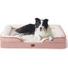 imageBedsure L Plus Cooling Dog Bed for Large Dogs  Orthopedic Dog Cat Cooling Bed Washable Big Comfort Dogs Couch Sofa with Waterproof Removable Cover Pet Bed with Nonskid Bottom Cooling Blue 38Pink