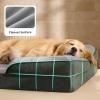 imageBedsure L Plus Cooling Dog Bed for Large Dogs  Orthopedic Dog Cat Cooling Bed Washable Big Comfort Dogs Couch Sofa with Waterproof Removable Cover Pet Bed with Nonskid Bottom Cooling Blue 38Dark Green