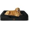 imageBedsure L Plus Cooling Dog Bed for Large Dogs  Orthopedic Dog Cat Cooling Bed Washable Big Comfort Dogs Couch Sofa with Waterproof Removable Cover Pet Bed with Nonskid Bottom Cooling Blue 38Black