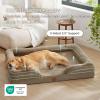 imageBedsure L Plus Cooling Dog Bed for Large Dogs  Orthopedic Dog Cat Cooling Bed Washable Big Comfort Dogs Couch Sofa with Waterproof Removable Cover Pet Bed with Nonskid Bottom Cooling Blue 38Hazel