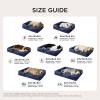 imageBedsure L Plus Cooling Dog Bed for Large Dogs  Orthopedic Dog Cat Cooling Bed Washable Big Comfort Dogs Couch Sofa with Waterproof Removable Cover Pet Bed with Nonskid Bottom Cooling Blue 38Blue Navy