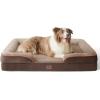 imageBedsure L Plus Cooling Dog Bed for Large Dogs  Orthopedic Dog Cat Cooling Bed Washable Big Comfort Dogs Couch Sofa with Waterproof Removable Cover Pet Bed with Nonskid Bottom Cooling Blue 38Brown