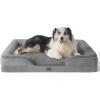 imageBedsure L Plus Cooling Dog Bed for Large Dogs  Orthopedic Dog Cat Cooling Bed Washable Big Comfort Dogs Couch Sofa with Waterproof Removable Cover Pet Bed with Nonskid Bottom Cooling Blue 38Grey