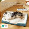 imageBedsure L Plus Cooling Dog Bed for Large Dogs  Orthopedic Dog Cat Cooling Bed Washable Big Comfort Dogs Couch Sofa with Waterproof Removable Cover Pet Bed with Nonskid Bottom Cooling Blue 38Dune Haze Blue