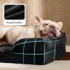 imageBedsure L Plus Cooling Dog Bed for Large Dogs  Orthopedic Dog Cat Cooling Bed Washable Big Comfort Dogs Couch Sofa with Waterproof Removable Cover Pet Bed with Nonskid Bottom Cooling Blue 38Black