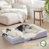 imageBedsure L Plus Cooling Dog Bed for Large Dogs  Orthopedic Dog Cat Cooling Bed Washable Big Comfort Dogs Couch Sofa with Waterproof Removable Cover Pet Bed with Nonskid Bottom Cooling Blue 38Lavender