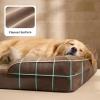 imageBedsure L Plus Cooling Dog Bed for Large Dogs  Orthopedic Dog Cat Cooling Bed Washable Big Comfort Dogs Couch Sofa with Waterproof Removable Cover Pet Bed with Nonskid Bottom Cooling Blue 38Brown