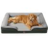 imageBedsure L Plus Cooling Dog Bed for Large Dogs  Orthopedic Dog Cat Cooling Bed Washable Big Comfort Dogs Couch Sofa with Waterproof Removable Cover Pet Bed with Nonskid Bottom Cooling Blue 38Dark Green