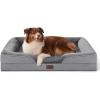 imageBedsure L Plus Cooling Dog Bed for Large Dogs  Orthopedic Dog Cat Cooling Bed Washable Big Comfort Dogs Couch Sofa with Waterproof Removable Cover Pet Bed with Nonskid Bottom Cooling Blue 38Grey