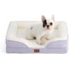 imageBedsure L Plus Cooling Dog Bed for Large Dogs  Orthopedic Dog Cat Cooling Bed Washable Big Comfort Dogs Couch Sofa with Waterproof Removable Cover Pet Bed with Nonskid Bottom Cooling Blue 38Lavender