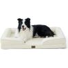 imageBedsure L Plus Cooling Dog Bed for Large Dogs  Orthopedic Dog Cat Cooling Bed Washable Big Comfort Dogs Couch Sofa with Waterproof Removable Cover Pet Bed with Nonskid Bottom Cooling Blue 38Beige