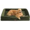 imageBedsure L Plus Cooling Dog Bed for Large Dogs  Orthopedic Dog Cat Cooling Bed Washable Big Comfort Dogs Couch Sofa with Waterproof Removable Cover Pet Bed with Nonskid Bottom Cooling Blue 38Moss Green