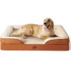 imageBedsure L Plus Cooling Dog Bed for Large Dogs  Orthopedic Dog Cat Cooling Bed Washable Big Comfort Dogs Couch Sofa with Waterproof Removable Cover Pet Bed with Nonskid Bottom Cooling Blue 38Ember Clay