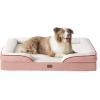 imageBedsure L Plus Cooling Dog Bed for Large Dogs  Orthopedic Dog Cat Cooling Bed Washable Big Comfort Dogs Couch Sofa with Waterproof Removable Cover Pet Bed with Nonskid Bottom Cooling Blue 38Pink
