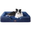 imageBedsure L Plus Cooling Dog Bed for Large Dogs  Orthopedic Dog Cat Cooling Bed Washable Big Comfort Dogs Couch Sofa with Waterproof Removable Cover Pet Bed with Nonskid Bottom Cooling Blue 38Blue Navy