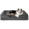 imageBedsure L Plus Cooling Dog Bed for Large Dogs  Orthopedic Dog Cat Cooling Bed Washable Big Comfort Dogs Couch Sofa with Waterproof Removable Cover Pet Bed with Nonskid Bottom Cooling Blue 38Dark Grey