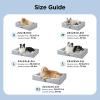 imageBedsure L Plus Cooling Dog Bed for Large Dogs  Orthopedic Dog Cat Cooling Bed Washable Big Comfort Dogs Couch Sofa with Waterproof Removable Cover Pet Bed with Nonskid Bottom Cooling Blue 38Cooling Blue