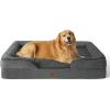 imageBedsure L Plus Cooling Dog Bed for Large Dogs  Orthopedic Dog Cat Cooling Bed Washable Big Comfort Dogs Couch Sofa with Waterproof Removable Cover Pet Bed with Nonskid Bottom Cooling Blue 38Dark Grey