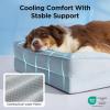 imageBedsure L Plus Cooling Dog Bed for Large Dogs  Orthopedic Dog Cat Cooling Bed Washable Big Comfort Dogs Couch Sofa with Waterproof Removable Cover Pet Bed with Nonskid Bottom Cooling Blue 38Cooling Blue