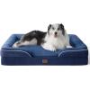 imageBedsure L Plus Cooling Dog Bed for Large Dogs  Orthopedic Dog Cat Cooling Bed Washable Big Comfort Dogs Couch Sofa with Waterproof Removable Cover Pet Bed with Nonskid Bottom Cooling Blue 38Blue Navy