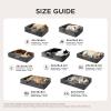 imageBedsure L Plus Cooling Dog Bed for Large Dogs  Orthopedic Dog Cat Cooling Bed Washable Big Comfort Dogs Couch Sofa with Waterproof Removable Cover Pet Bed with Nonskid Bottom Cooling Blue 38Dark Grey
