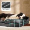 imageBedsure L Plus Cooling Dog Bed for Large Dogs  Orthopedic Dog Cat Cooling Bed Washable Big Comfort Dogs Couch Sofa with Waterproof Removable Cover Pet Bed with Nonskid Bottom Cooling Blue 38Dark Grey
