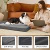imageBedsure Orthopedic Cooling Dog Bed Large Sized Dog  36x27 Inches Large Comfy Breathable Summer Beds with Removable Washable Cover Cold Flat Egg Crate Foam Pet Mat Suitable for Pet Up to 50 lbsDark Grey