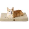 imageBedsure Orthopedic Cooling Dog Bed Large Sized Dog  36x27 Inches Large Comfy Breathable Summer Beds with Removable Washable Cover Cold Flat Egg Crate Foam Pet Mat Suitable for Pet Up to 50 lbsKhaki